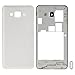 iPartsBuy Full Housing Cover Replacement(Middle Frame Bazel + Battery Back Cover) + Home Button Replacement for Samsung Galaxy Grand Prime G530(White)
