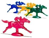 Plastic Horse and Jockey Figures (Assorted Colors) by Caufield's