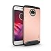 TUDIA Moto Z2 Play Case, Slim-Fit Heavy Duty [Merge] Extreme Protection/Rugged but Slim Dual Layer Case for Motorola Moto Z2 Play (Rose Gold)