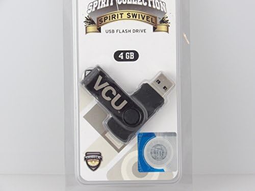 NCAA Tribeca Gear Spirit Collection VCU Rams Swivel USB Flash Drive 4 GB USB 2.0 For Mac and PC