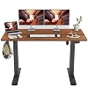 FEZIBO Electric Standing Desk, 55 x 24 Inches Height Adjustable Table, Ergonomic Home Office Furniture with Splice Board…