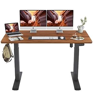 FEZIBO Electric Standing Desk, 55 x 24 Inches Height Adjustable Table, Ergonomic Home Office Furniture with Splice Board…