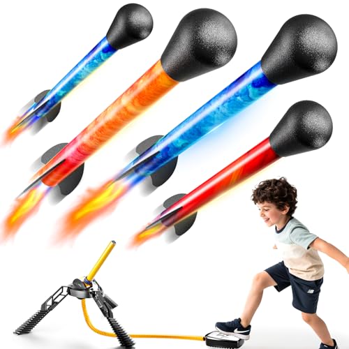 DULONIME Rocket Launcher for Kids, Outdoor Toys with 4 LED… at Amazon