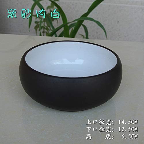 GBCJ Tea Sets Tea wash Large Ceramic Special Pen Water, Kungfu Blue and White Accessories, Tea Ceremony Accessories Cup, Cup, Cup, Bowl, Ru kiln, Purple Sand,Tea wash - Purple Sand White