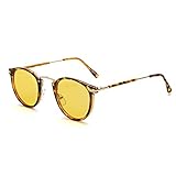 Cyxus Blue Light Filter UV Blocking Glasses, Anti-eyestrain, Great for Computer/Cell Phone Readers/PC Game Players, Classic Vintage Round Frame (Tortoise)