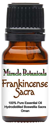 Miracle Botanicals Frankincense Sacra Essential Oil - 100% Pure Boswellia Sacra - 10ml or 30ml/1oz Sizes - Therapeutic Grade - 10ml (Best Frankincense Oil For Cancer)