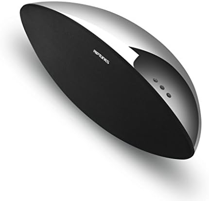 Riptunes Elite Wireless Bluetooth 2.1ch Bookshelf Stereo Speaker - Dynamic Studio 400 Watts Powerful Center Channel with Built in Subwoofer – USB/AUX / 3.5mm line Output-(Silver Mirror Metallic)