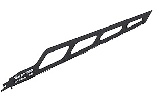Vearter 16''(400mm) Reciprocating Saw Blade, HCS Recip Saber Saw Blades for Cutting Rubber Carpet Roofing Felt Cardboard Leat