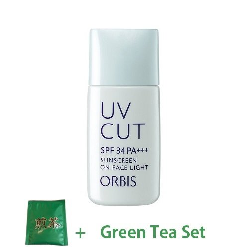 Orbis Sun Screen (R) On Face Light Uv Cut 28ml SPF34 PA+++ (Green Tea Set)