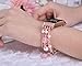 V-MORO Pink Band Compatible with Fitbit Charge 3/3 SE Bands Rose Gold Women Fashion Handmade Jewelry Bracelet Elastic Stretchy Faux Pearl Bead Wristband Replacement for Fitbit Charge 3/3 SE Smartwatch
