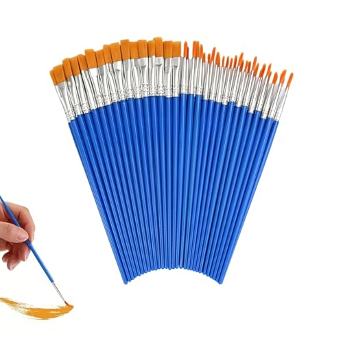 60 Pieces Paintbrush Sets Professional Nylon Artist Paint Brushes for Painting, Watercolour Paint Set Brushes Face Painting, Acrylic Small Paintbrushes for Art Children, Adults painters and Artists