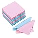 PORTOWN 100 Pack Jewelry Cleaning Cloth Polishing Cloth for Sterling Silver Gold Platinum (Pink and Blue)