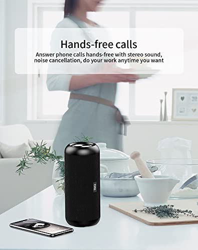MIFA A8 Caixas de Som Portáteis Bluetooth, Alto-falante portátil IPX7 à prova d'água, 30W Bass, Emparelhamento estéreo sem fio, Mic embutido, Suporte Micro SD, AUX-in, micro-USB Charing, Preto