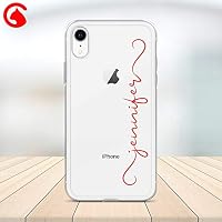CatixCases Custom Handwritten Name Personalized Clear Phone Case Cell Plastic Сlear Case for Apple iPhone X/XS/XR/XS Max / 7/8 / plus iPhone 6 / 6S plus Protector Protective Cover Art Design