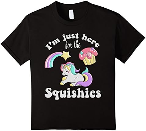 Kids I'm Just Here For The Squishies Kawaii Squishy T-Shirt 8 Black