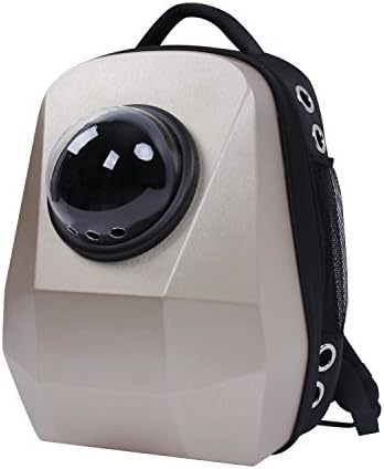 HBuir Innovative Diamond Traveler Pet Carrier Shoulder Backpack,Frosted Gold