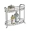 mDesign Free Standing Bathroom Storage Shelves for Towels, Soap, Candles, Tissues, Lotion, Accessories - 2 Tiers, XL, Chrome