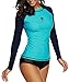 belamo Women's Long Sleeve Rashguard Sun Protection Shirt UPF 50+ Swimwear