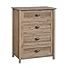 Sauder County Line 4 Drawer Chest, Salt Oak finish, L: 32.21