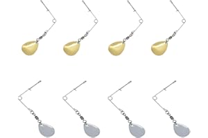 MILEPETUS 20pcs Fishing Spinnerbait with Colorado Nickel Blade Willow Blades Spin Lure Making Fishing Lures Replacement Accessories