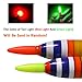 QualyQualy Led Lighted Bobbers Fishing Floats and Bobbers Light Up Bobbers Night Lighted Bobbers for Night Fishing 1/8oz 1/4oz 3/8oz 3Pcs