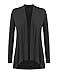 Women Long Sleeve Soft Knit Fluid Drape Solid Slim Cardigan Sweater