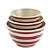 Paula Deen 46630 Pantryware Melamine Mixing Bowl Set, 3-Piece, Striped Red, Large,