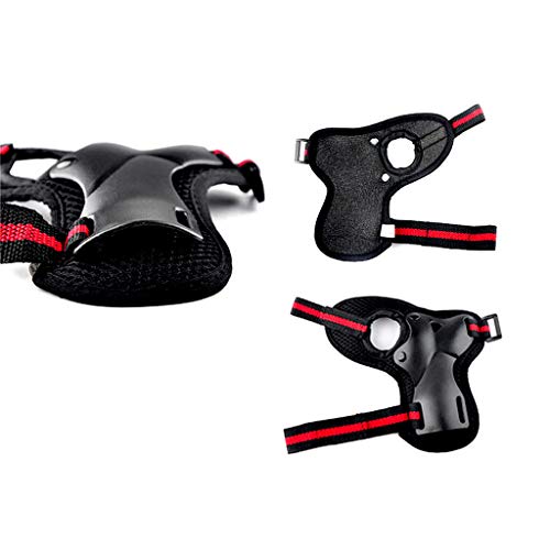 Huangou BMX Bike Knee Pads and Elbow Pads Wrist Guards Sports Protective Gear Safety Pad Safeguard Protective Gear Set for Biking, Riding, Cycling and Multi Sports Safety - Ship from US (S, Red)