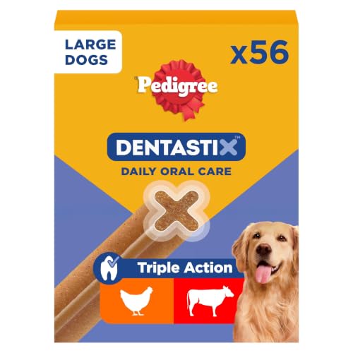 Pedigree Dentastix Dog Treat for Large Dogs, Different Varieties, 56 Count (Pack of 1)