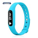 Fitness Tracker, ELEGIANT Smart Bracelet Wireless Activity Wristband Sports Watch Bluetooth For Android IOS With Steps Tracking Calories Burned Sleep Monitor Heart Rate etc. Blue-NEW