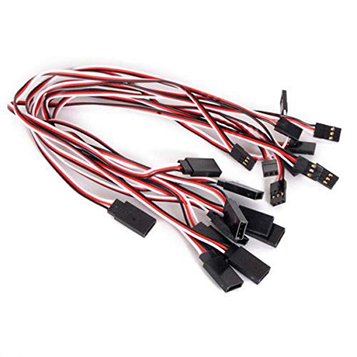 32cm 3-pin Male to Female Remote Control Servo Extension Wire Cable - 10 pcs/Set
