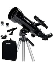Celestron - 70mm Travel Scope - Portable Refractor Telescope - Fully-Coated Glass Optics - Ideal Telescope for Beginners - BONUS Astronomy Software Package