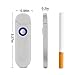 Usb Mini Lighter Electric Reachargeable Flameless Windproof Slim Cigarette Portable Double Side Coil Lighters (Silver)