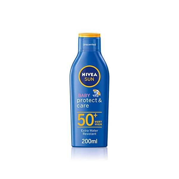 NIVEA-SUN-Baby-Suncream-Lotion-SPF-50-Protect-Moisture-200-ml-Suncream-for-Very-Delicate-Skin-with-SPF50-Moisturising-and-Protective-Sunscreen-for-Kids NIVEA SUN Baby Suncream Lotion SPF 50+ Protect & Moisture (200ml), Suncream for Very Delicate Skin with SPF50…