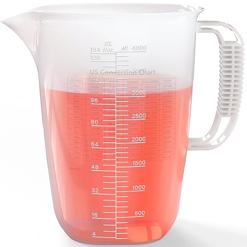 Luvan 1 Gallon Measuring Pitcher, 134oz Extra Large