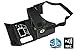 LARGER VERSION - Google Cardboard @ 45mm Focal Length Virtual Reality Google Cardboard with Printed Instructions and Easy to Follow Numbered Tabs - Perfect fit for Samsung Galaxy Note 2/Note 3, Iphone 6 Plus (WITH NFC and FREE HEAD-STRAP) Black