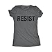 Womens Resist T Shirt Political Anti Authority Protest Tee Rebel Rally March Tee Funny Womens T Shirts Funny Political T Shirt Women's Novelty T Shirts Dark Grey M