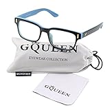 GQUEEN 201584 Modern Fashion Rectangular Thick Frame Clear Lens Glasses