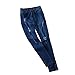 VICVIK Woman Knee Skinny Denim Distressed Ripped Boyfriend Jeans (L)