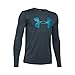 Under Armour Boys' Novelty Big Logo Long Sleeve, Stealth Gray/Black, Youth X-Large