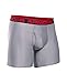 Under Armour Men's Original Series 6” Boxerjock, True Gray Heather/Red, Large