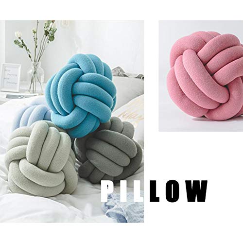 PinShang Handmade Decorative Knotted Ball Shape Throw Pillow Cushion Camel ash 25~30cm in Diameter - Thumbnail 4