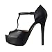 Riverberry Women's Abby Peep Toe Platform T-Strap High Heel Pump