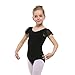 STELLE Girl's Cotton Ruffle Short Sleeve Leotard for Dance, Gymnastics and Ballet (Toddler/Little Girl/Big Girl)