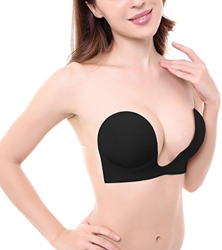 yichaoyiliang Backless Plunge Bra U Shape Bra Strapless Backless Push up Self Adhesive Bras