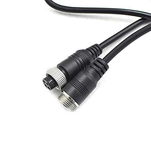 Hxchen 3M/10FT Car 4-Pin Aviation Video Extension Cable for CCTV Rearview Camera Truck Trailer Camper Bus Motorhome Vehicle Backup Monitor Waterproof Shockproof System - (1 pc)
