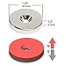 TAQTON Neodymium Magnets N52 Ring w/Countersunk Hole, 4 Pack, 34 lbs Holding Force, 1.26”D x 0.20”H. Super Strong Permanent Rare Earth Magnets. DIY, Kitchen/Garage Tool Organizer Magnets