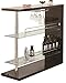 Coaster Home Furnishings Prescott Rectangular 2-Shelf Bar Unit, Glossy Cappuccino