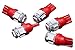 Zone Tech 5x 194 168 2825 T10 5-SMD RED LED Car Lights Bulb Super Bright