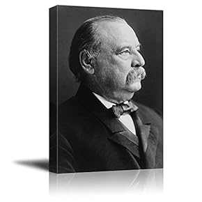 Portrait of Grover Cleveland (24th President of The United States) - American Presidents Series - Canvas Wall Art Gallery Wrap Ready to Hang - 12x18 inches